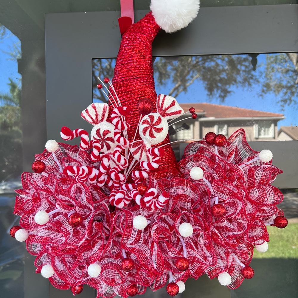 Santa Hat Wreath